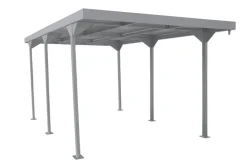 DURAMAXX VCM Metall Carport 543x 287 | Autoüberdachung | offene Auto Garage | H. 233 x B. 287 x T. 543 cm | Garagenüberdachung Silber Clearance