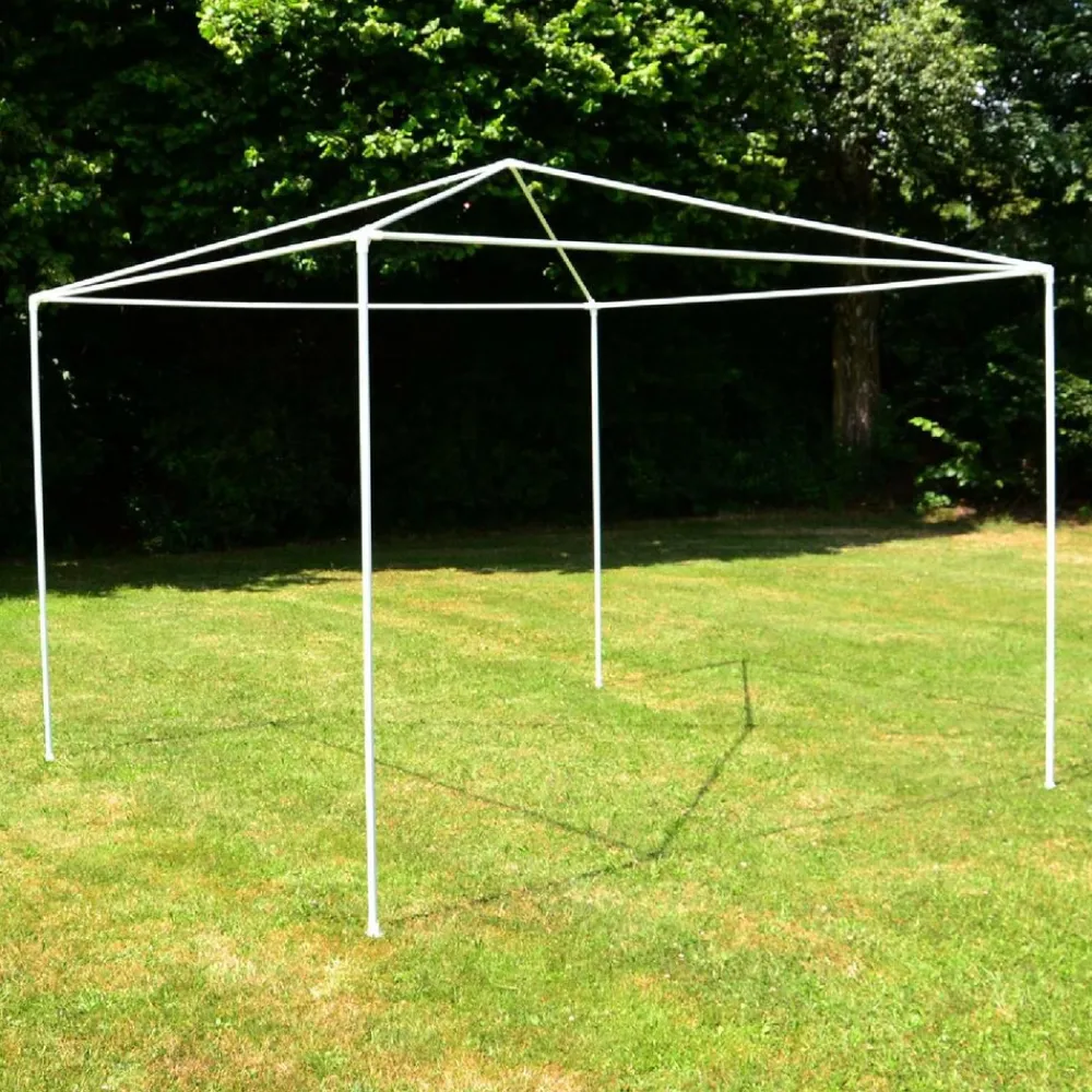 Pavillon | Maße ca. 3x3 m | wasserabweisende 110g / m² PE Plane | Partyzelt | Gartenzelt mit Stahlgestell | Festivalzelt | ^ VCM Clearance