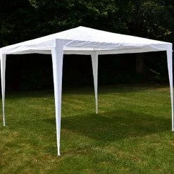 Pavillon | Maße ca. 3x3 m | wasserabweisende 110g / m² PE Plane | Partyzelt | Gartenzelt mit Stahlgestell | Festivalzelt | ^ VCM Clearance