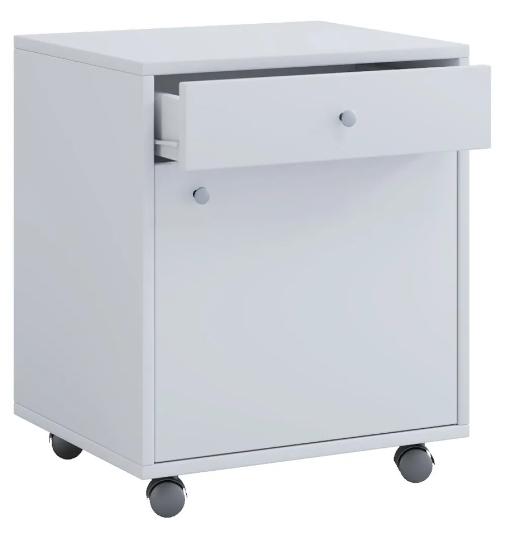 VCM Rollcontainer | Beistellcontainer mit Schublade | Maße ca. H. 54 x B. 45 x T. 38 cm | Bürocontainer - Masola Weiß Clearance