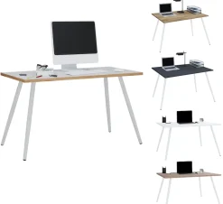 Schreibtisch Computertisch Bürotisch Skandanivischer Retro Look Salia 138x50 cm ^ VCM Hot