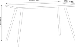 VCM Schreibtisch Computertisch Bürotisch Skandanivischer Retro Look Salia 138x50 cm Anthrazit / Honig-Eiche Clearance