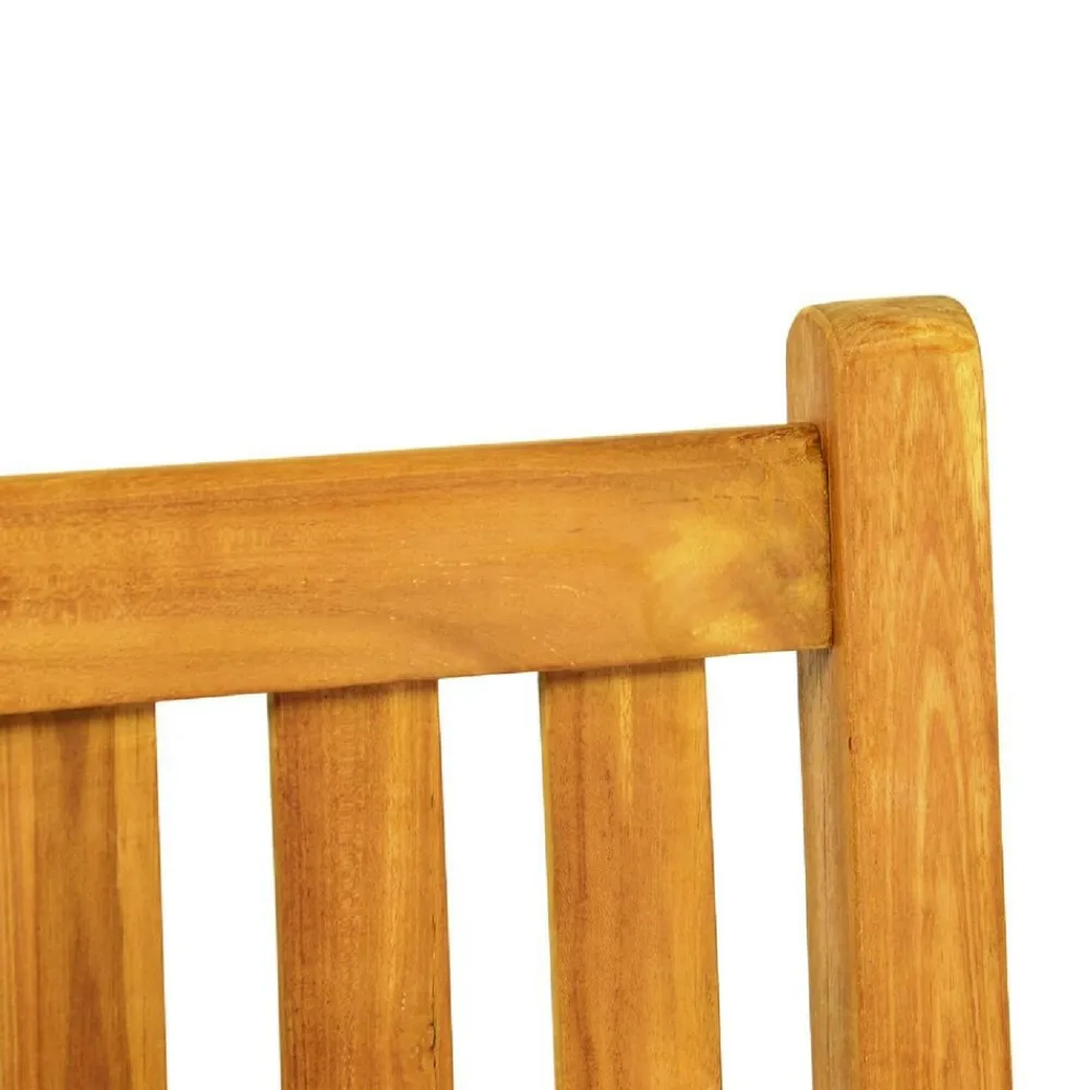 VCM 2-Sitzer Gartenbank Parkbank | hochwertig | massiv |Teak Holz behandelt | handgefertigte | Landhausstil | | Maße L. 120 x B. 62 x T. 50 cm Braun Discount