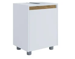 Waschbeckenunterschrank, Holz Badschrank mit 1 Drehtür, H. 55 x B. 42 x T. 33 cm, Badunterschrank für das Gäste-WC, Cosila ^ VCM Best