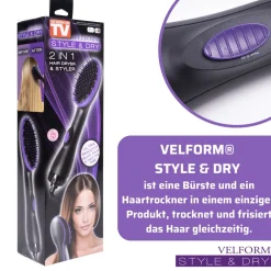 ® Warmluftbürste zum Glätten Style & Dry ^ Velform Outlet