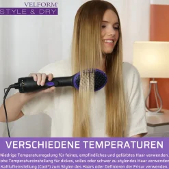 ® Warmluftbürste zum Glätten Style & Dry ^ Velform Outlet
