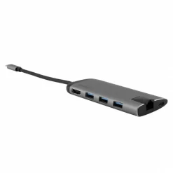 USB-C Multiport Hub 3x USB 3.1, HDMI, SD, RJ45 Adapter Schwarz ^ Verbatim New