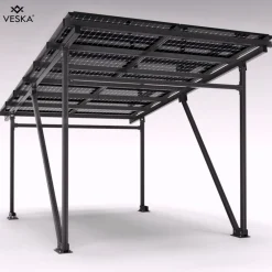 Veska Solar-Carport "EcoPort 5000Bi" mit 10 Modulen - Effiziente und Nachhaltige Energiegewinnung in anthrazit Best