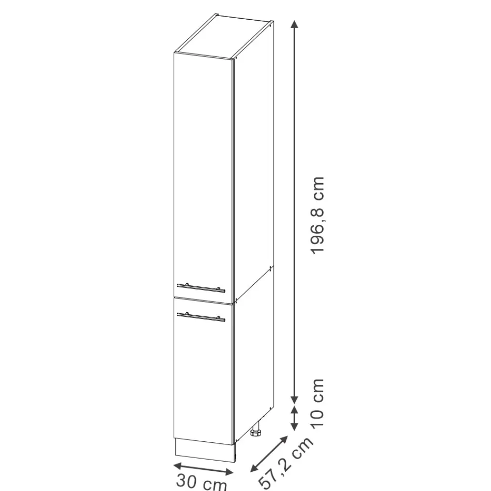 Vicco Apothekerhochschrank Fame-Line Eiche gefräst 30 cm Best