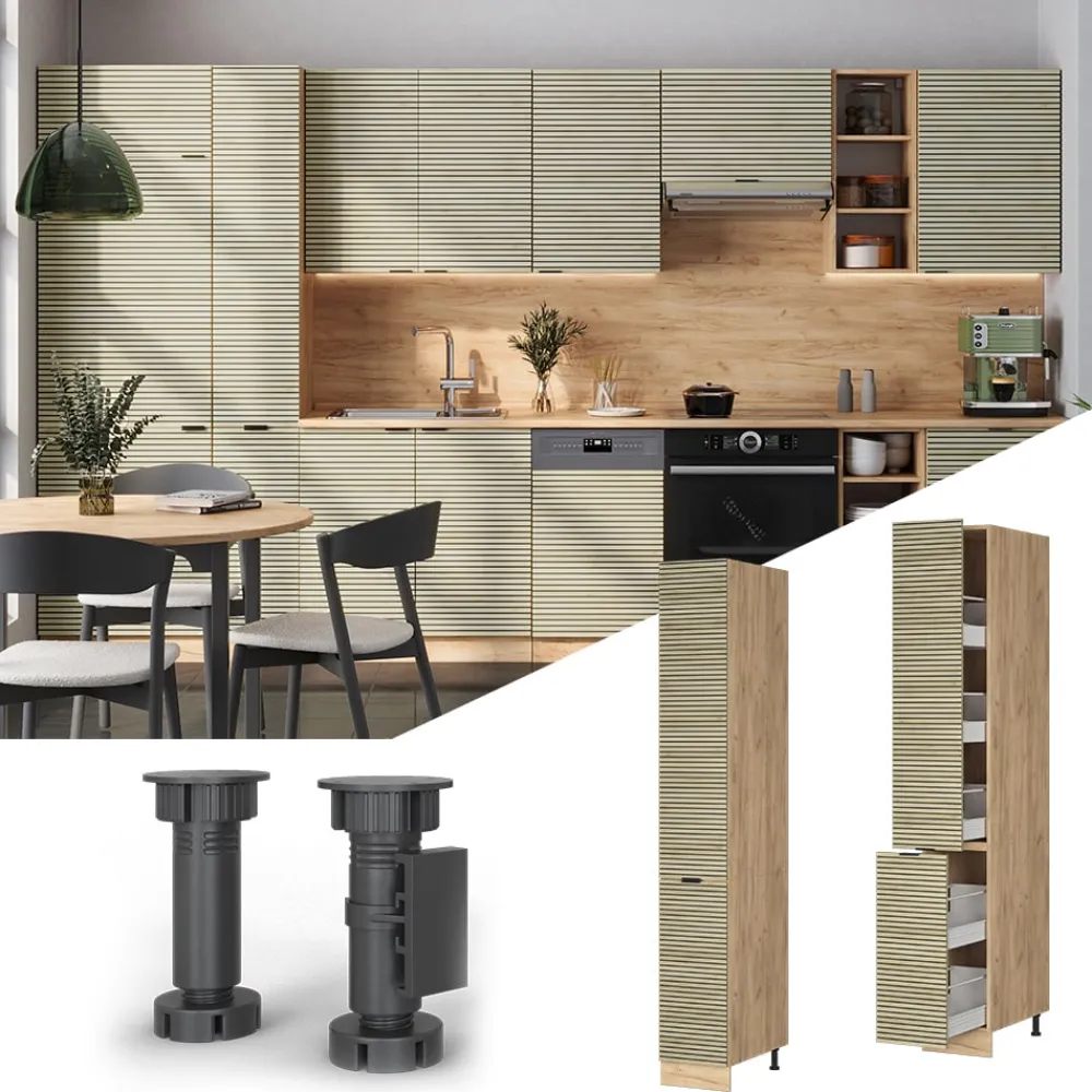 Vicco Apothekerhochschrank Fame-Line Eiche gefräst 30 cm Best