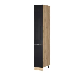 Apothekerhochschrank Fame-Line Eiche Schwarz gestreift 30 cm ^ Vicco