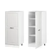 Backofenumbauschrank Küchenschrank Küchenzeile R-Line Landhaus 60 cm Weiß große Tür ^ Vicco Best