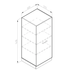 Backofenumbauschrank Küchenschrank Küchenzeile R-Line Landhaus 60 cm Weiß große Tür ^ Vicco Best