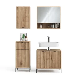 Badmöbel-Set Eliza Viking Oak 4 Teile ^ Vicco Outlet
