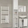 Badmöbel Set Kiko Badezimmer Spiegel Kommode Unterschrank Weiß ^ Vicco Discount