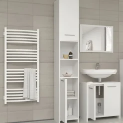 Badmöbel Set Kiko Badezimmer Spiegel Kommode Unterschrank Weiß ^ Vicco Discount