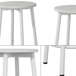 Vicco Barhocker Edmonton Weiß 31,5 x 64 cm 2er Set
