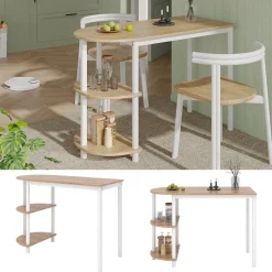 Vicco Bartisch Freetown Eiche Weiß 110 x 75,5 cm mit Regal Sale