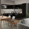 Eckküche R-Line Solid Anthrazit Schwarz 287x227 cm modern Küchenschränke Küchenmöbel ^ Vicco Discount