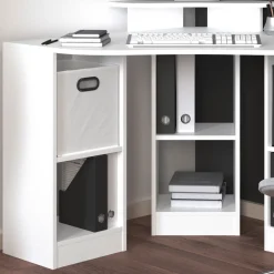 Vicco Eckschreibtisch Bürotisch Arbeitstisch Artur weiß 6 Fächer 1 Ablage Discount