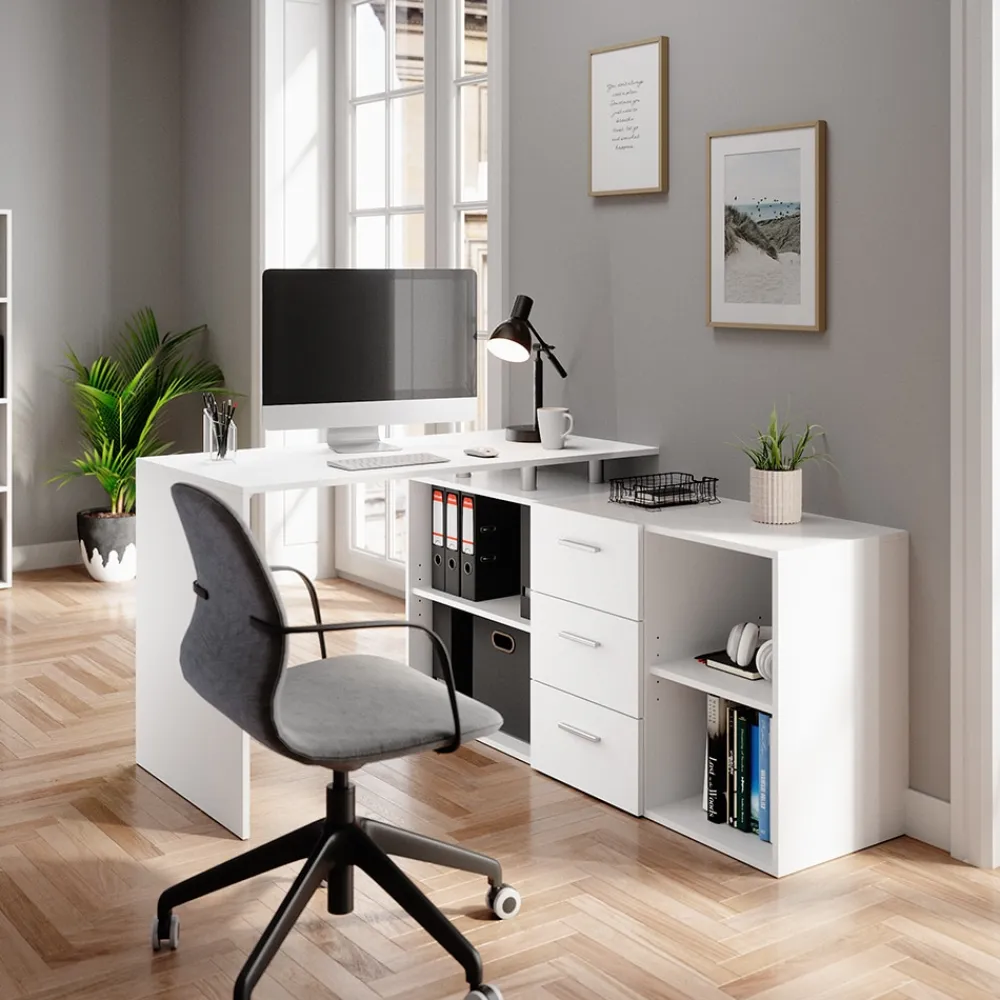 Vicco Eckschreibtisch Schreibtisch Bürotisch Dante Winkelschreibtisch PC-tisch Sale