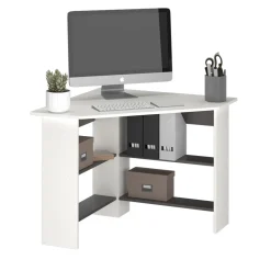Vicco Eckschreibtisch Schreibtisch Bürotisch Arion 90x90cm weiß Computertisch Hot