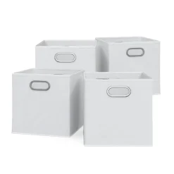 4er Set Faltbox  30x30 cm weiß Faltkiste Aufbewahrungsbox Regalbox Box ^ Vicco Clearance