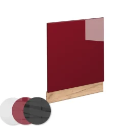 Geschirrspülerblende Küchenschrank Küchenmöbel Fame-Line Eiche Rot Bordeaux modern 60 cm Küche Einbauküche Geschirrspüler Blende Küchenzeile Hochglanz ^ Vicco Clearance