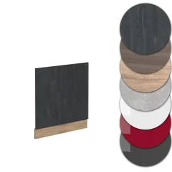 Vicco Geschirrspülerblende R-Line Schwarz Beton Eiche 60 cm mit Arbeitsplatte Anthrazit Hot