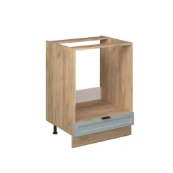 Herdumbauschrank Fame-Line Eiche Hellblau-Grau gerahmt 60 cm ohne Arbeitsplatte ^ Vicco Best