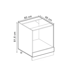 Vicco Herdumbauschrank R-Line Schwarz Beton Weiß 60 cm mit Arbeitsplatte Anthrazit Online