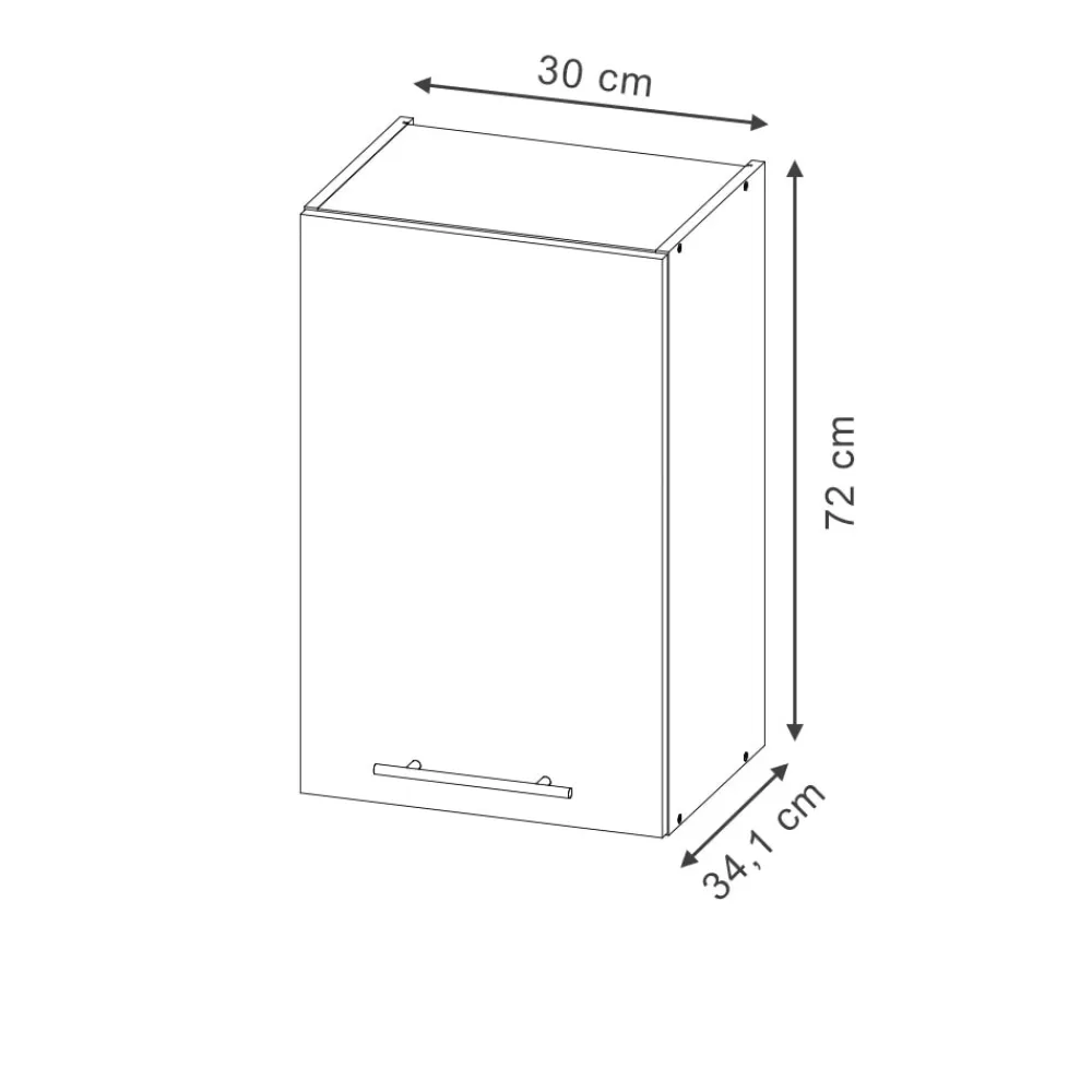 Hängeschrank Fame-Line Anthrazit Hellblau-Grau gerahmt 30 cm ^ Vicco Hot
