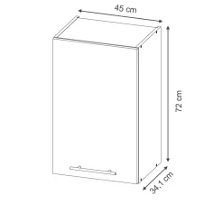 Vicco Hängeschrank Fame-Line Anthrazit Grau-Beige gerahmt 45 cm Discount