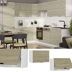 Vicco Hängeschrank Fame-Line Weiß Eiche gefräst 60 cm flach Hot