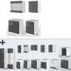 Küchenzeile SINGLE Einbauküche 140 cm Küche Anthrazit Hochglanz R-LINE ^ Vicco