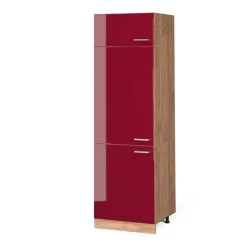 Kühlumbauschrank Küchenschrank Küchenzeile R-Line 60 cm Goldkraft Bordeaux ^ Vicco Discount