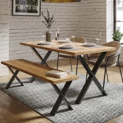 Loft Tischkufen X-Form 42cm Tischbeine Tischgestell Couchtisch Möbelfüße ^ Vicco Discount
