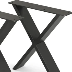 Loft Tischkufen X-Form 42cm Tischbeine Tischgestell Couchtisch Möbelfüße ^ Vicco Discount