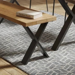 Loft Tischkufen X-Form 42cm Tischbeine Tischgestell Couchtisch Möbelfüße ^ Vicco Discount