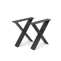 Loft Tischkufen X-Form 42cm Tischbeine Tischgestell Couchtisch Möbelfüße ^ Vicco Discount