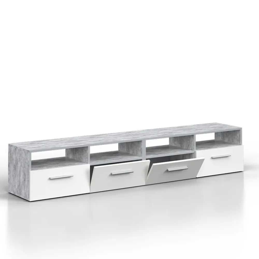 Lowboard Diego Fernsehschrank Sideboard TV Fernsehtisch Beton ^ Vicco Discount