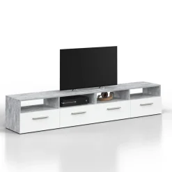 Lowboard Diego Fernsehschrank Sideboard TV Fernsehtisch Beton ^ Vicco Discount