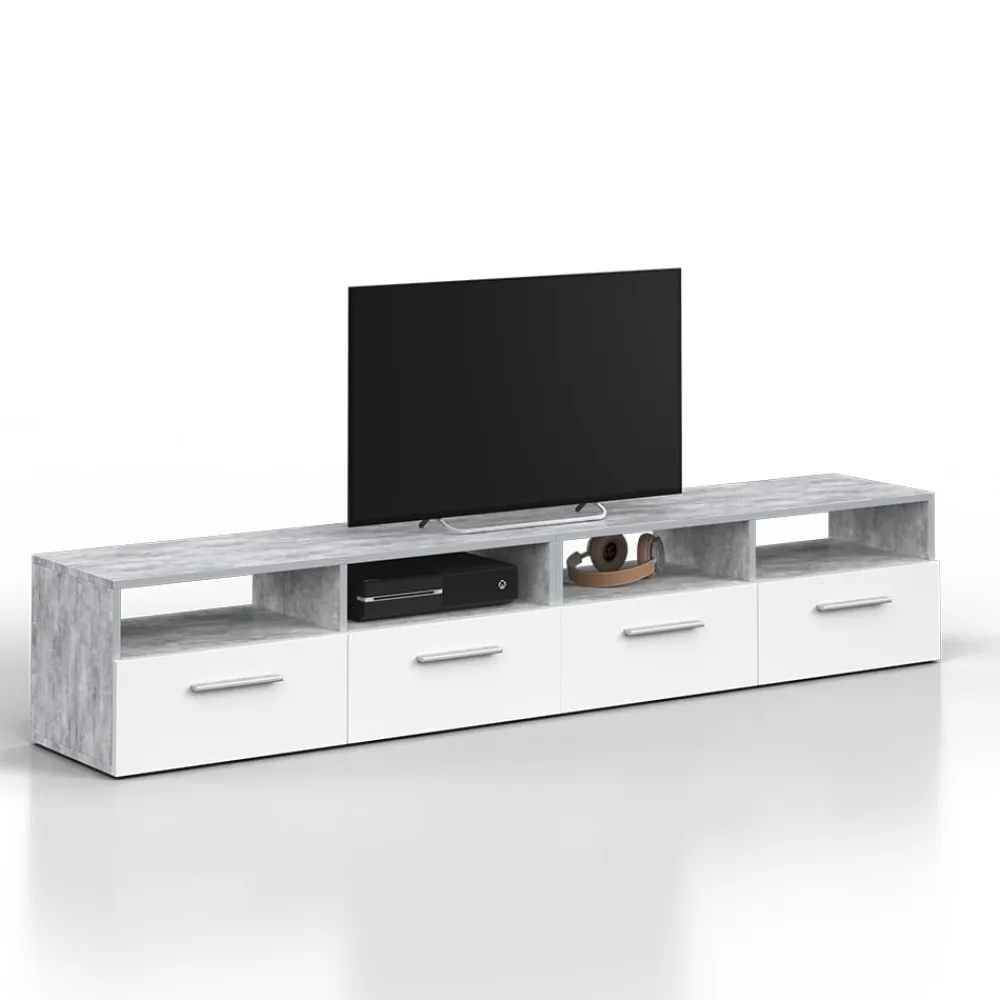 Lowboard Diego Fernsehschrank Sideboard TV Fernsehtisch Beton ^ Vicco Discount
