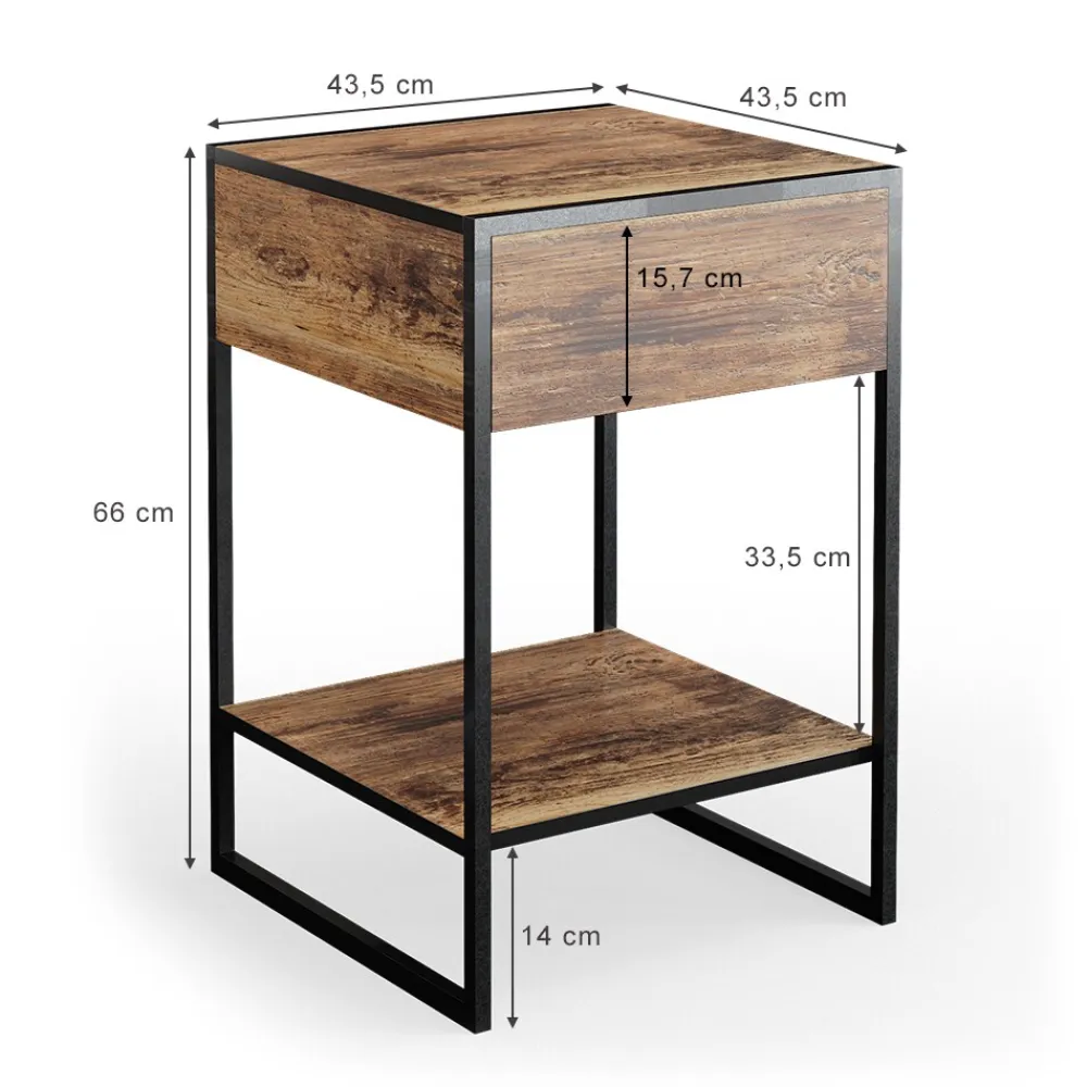 Vicco Nachttisch Nachtkommode Nachtschrank Fyrk 2er Set Boxspringbett Schublade Hot