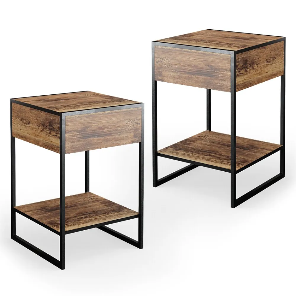 Vicco Nachttisch Nachtkommode Nachtschrank Fyrk 2er Set Boxspringbett Schublade Hot
