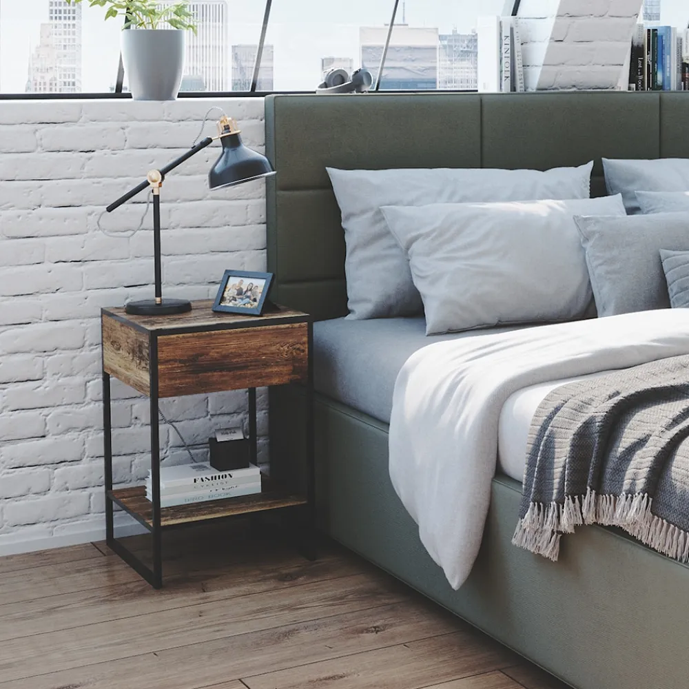 Vicco Nachttisch Nachtkommode Nachtschrank Fyrk 2er Set Boxspringbett Schublade Hot
