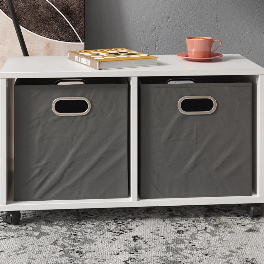 Vicco Rollcontainer Bürocontainer 2 Fächer Aktenregal Büroregal Aktenschrank Outlet