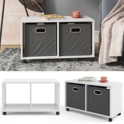 Vicco Rollcontainer Bürocontainer 2 Fächer Aktenregal Büroregal Aktenschrank Outlet