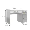 Vicco Schminktisch Adela Weiß Hochglanz, 115 x 76,4 cm, Frisiertisch, Schubladen Outlet
