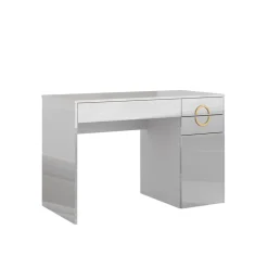 Vicco Schminktisch Adela Weiß Hochglanz, 115 x 76,4 cm, Frisiertisch, Schubladen Outlet